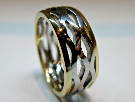 2 tone wave ring